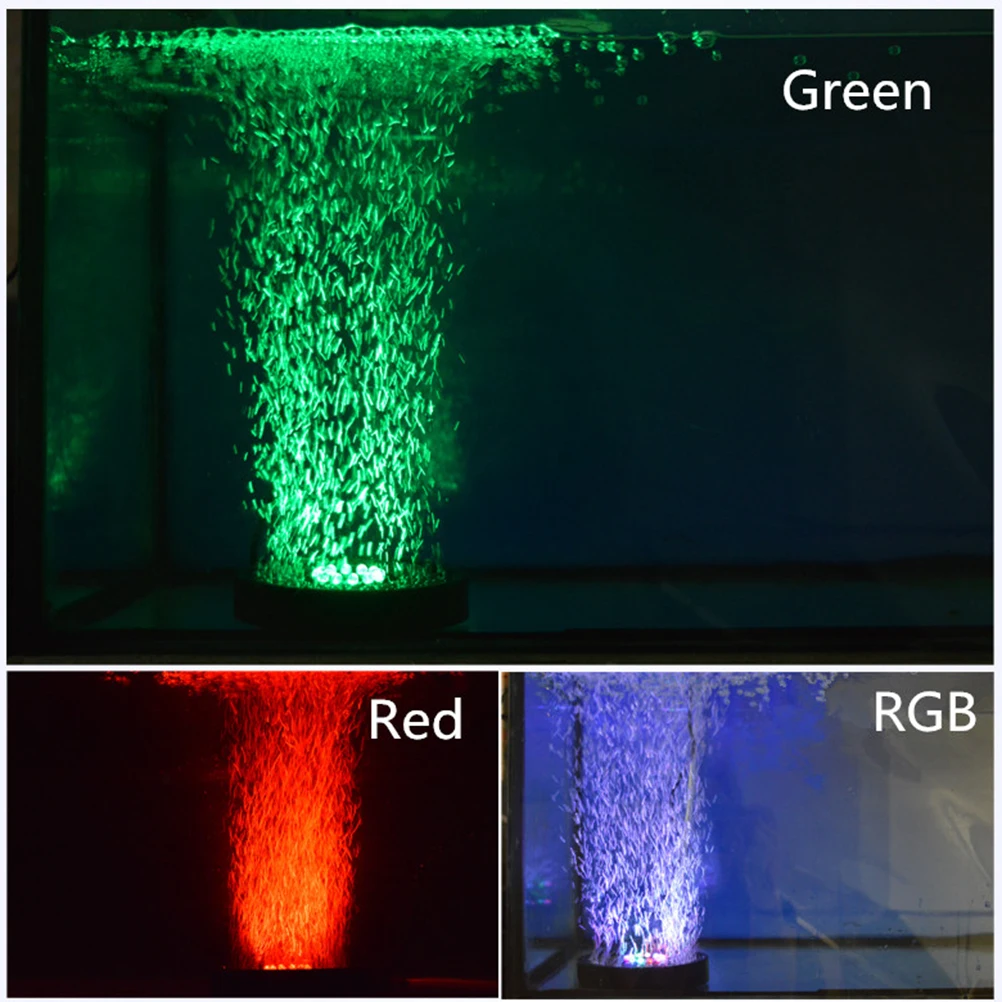 

Aquarium Lamp Fish Tank Light With Air Bubbles Submersible Waterproof Underwater Light For Fish Tank Decoration