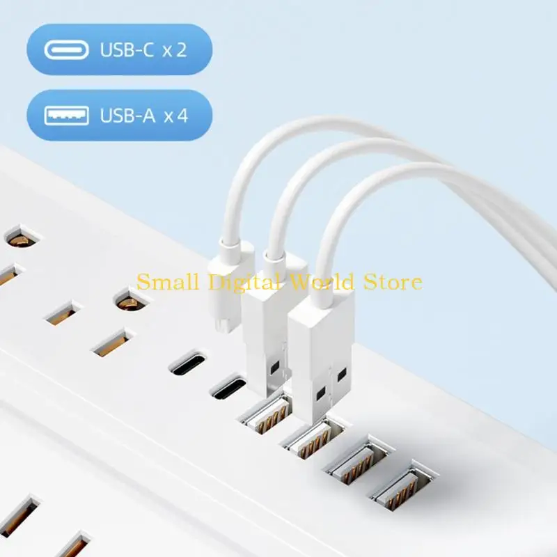 77UB Surges Protector Power Strips With USB Type C Port And Outlets For Travel