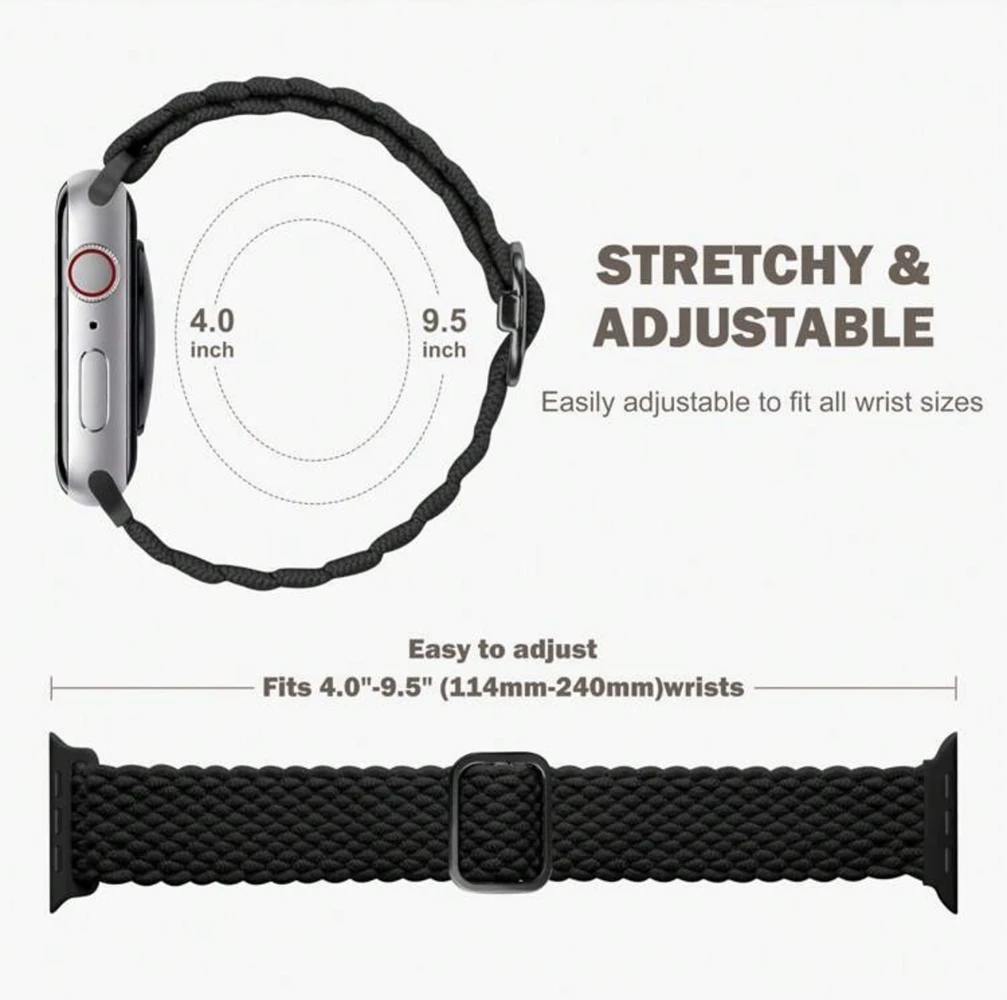 Nylon for Apple Watch Strap Women 10/9/8/7/6/5/4/3/2 SE 38mm 40mm 41mm 42mm 44mm 45mm 46mm 49mm Strap