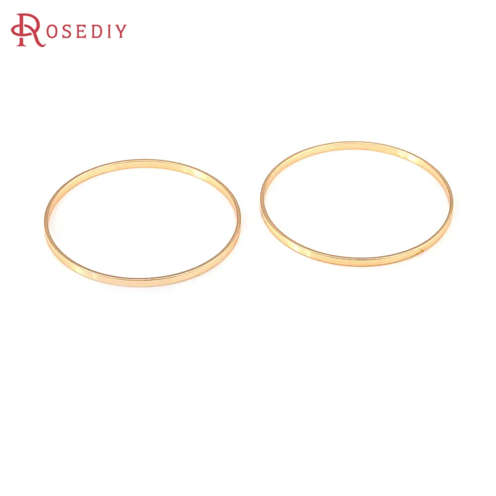 25MM 30MM 40MM 18K oro colore ottone anelli chiusi rotondi gioielli fai da te di alta qualità che fanno forniture orecchini accessori per le donne