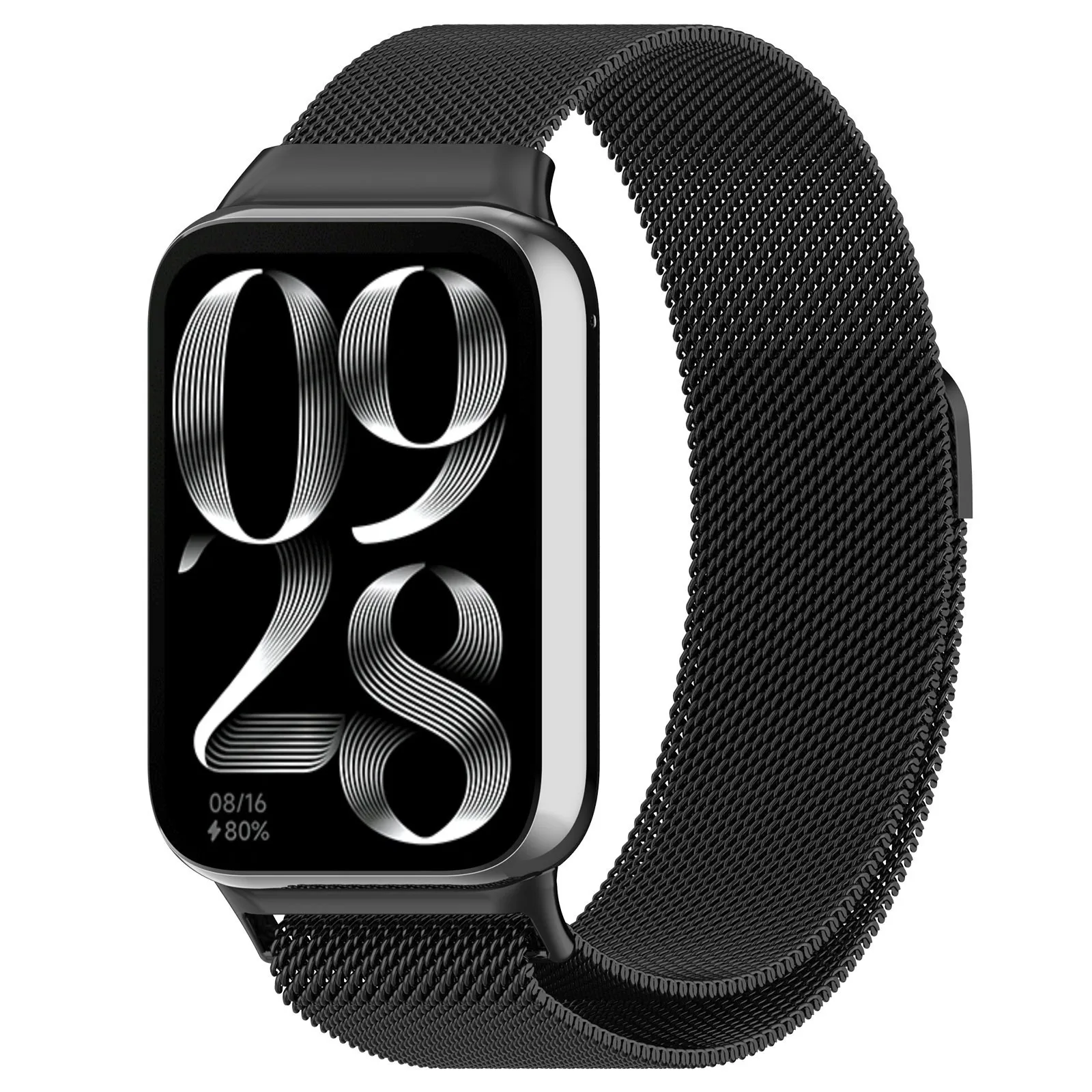 حلقة ميلانيزية لساعة Redmi 5 4 حزام معصم قابل للاستبدال لـ Xiaomi Mi Band 9 8 pro سوار معدني بإبزيم مغناطيسي