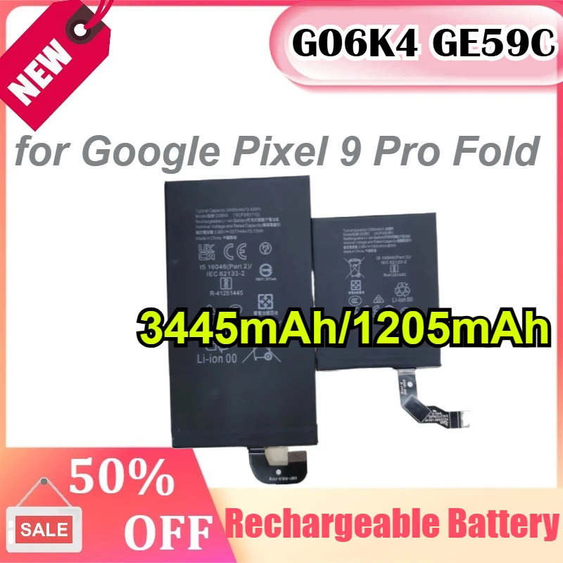 

G06K4 GE59C 3445mAh/1205mAh for Google Pixel 9 Pro Fold Rechargeable Battery