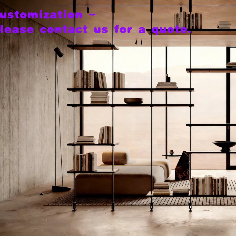 custom.Metal Bookshelf Modern Designer Style Home Hanging Floor Bookcase with Accessories Suitable Office Bedroom Hote