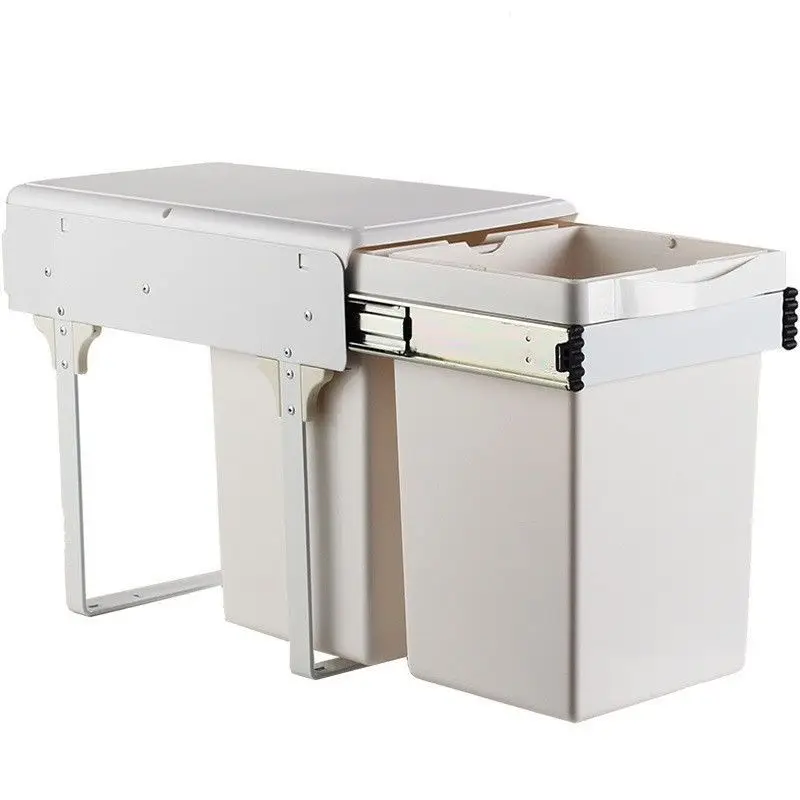 Household Simple Kitchen Cabinets Sink Classification Pull-out Type Double Bucket Square Cabinet Hidden Inside