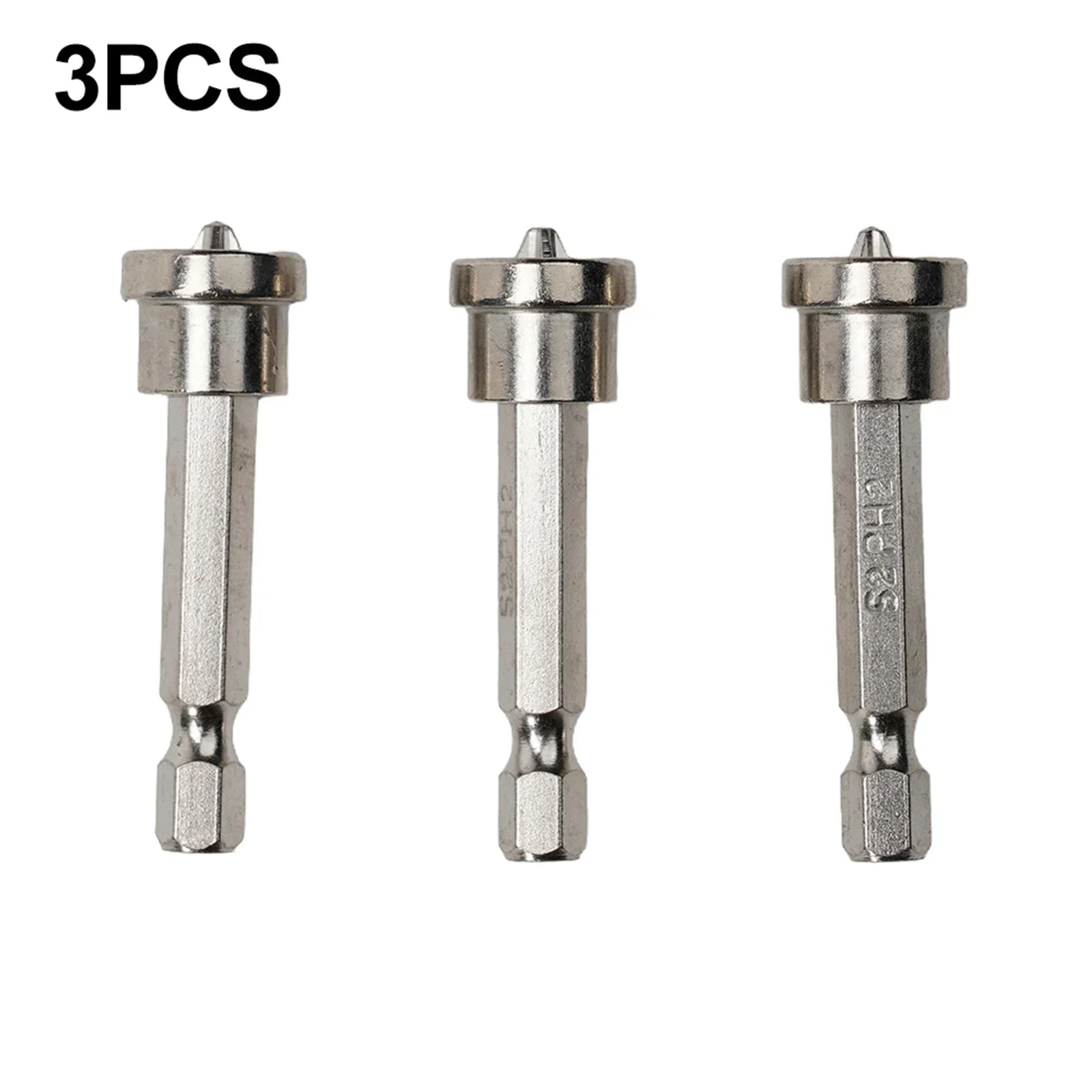 3xMagnetic Positioning Screwdriver Bit Head Woodworking Screw Hex Shank 25/50mm For Household Appliances Repair And Installation