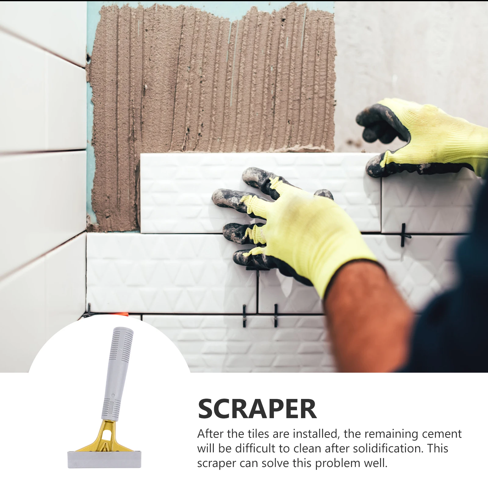 

Multifunction Scraper Carbon Steel Razor Floor Squeegee Wallpaper Remover Tool Precision Blade Tile Glue Cleaner Multi purpose