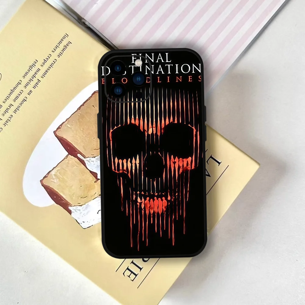 حافظة هاتف F-Final destination bloodlines FUNDA لهاتف آيفون 12 11 13 14 15 16 17MINI Max Pro Plus غطاء أسود من السيليكون الناعم