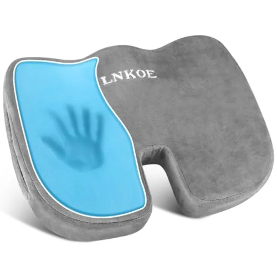 

Gel Memory Foam Layer Wheelchair Cushion - Wheelchair Office Chair, Kitchen Chair, Car Seat - Pressure Pain and Tailbone Pain R