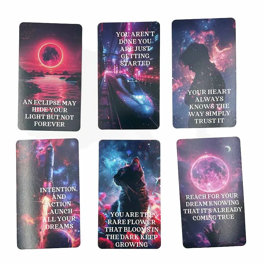 12x7 cm 56 Pcs Keywords Futures Higher Self Oracle Deck Card Games No Manual