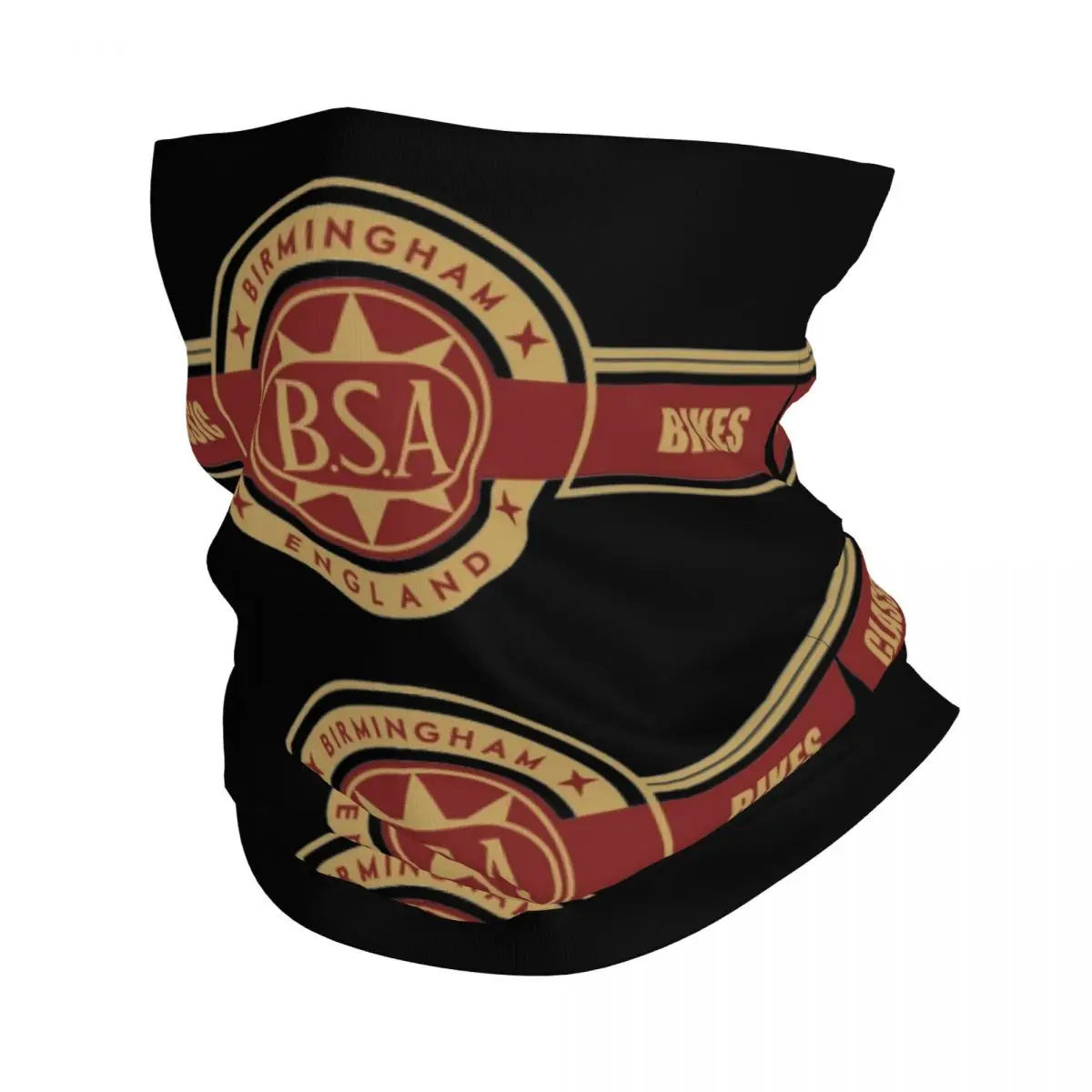 Classic BSA Biker Bandana Neck Cover Printed Motorcycle Wrap Scarf Warm Cycling Scarf Riding Unisex Adult Windproof