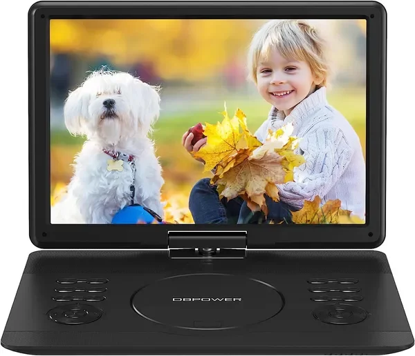 

Портативный DVD-плеер DBPOWER 16.9' с большим поворотным HD-экраном 14.1', поддержка DVD/USB/SD-карт и