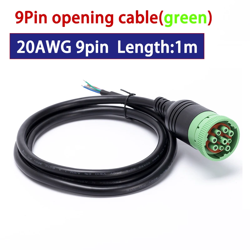 J1939 9pin  to OBDII Female connector CAT 14pin BENZ 14pin open cable