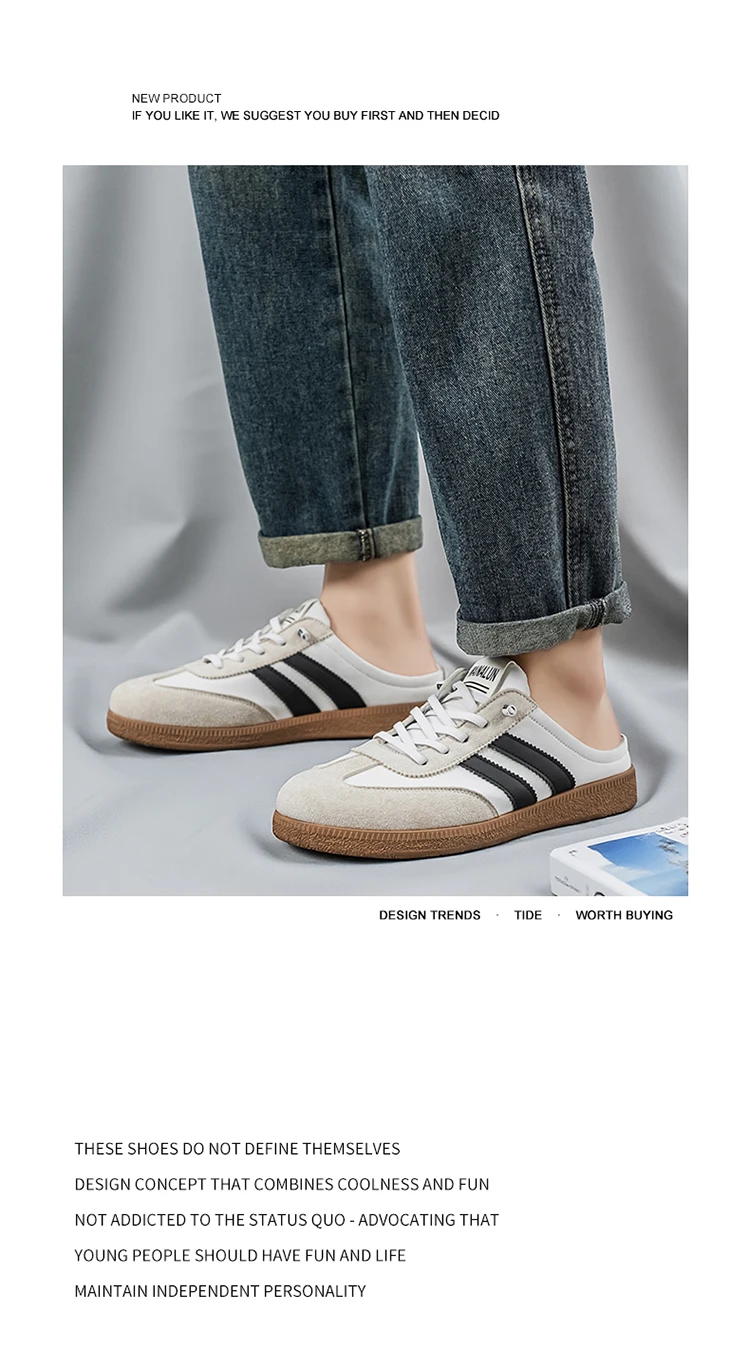 Modische Halbschuhe für Herren, Sommer-Slipper, große Größe 48, Herren-Freizeitschuhe, bequeme Slip-on-Sneaker für den Außenbereich, Herren-Mules – Detail 2