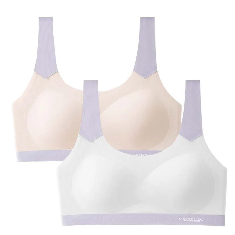 1pcs Thin Girls Training Bras Student Vest Underwears Children Bralette Adolescent Breathable Tops Teenager Kid Sport Bras M-2XL view 4