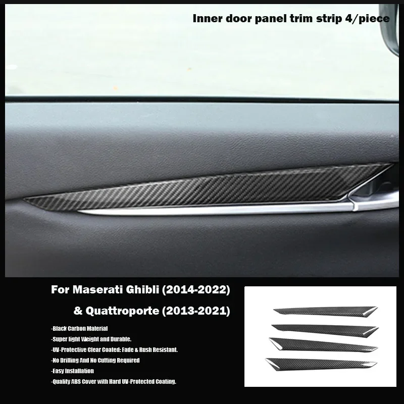 

Dry Carbon fiber Interior door trim panel Car accessories For Maserati Ghibli Quattroporte 14-22