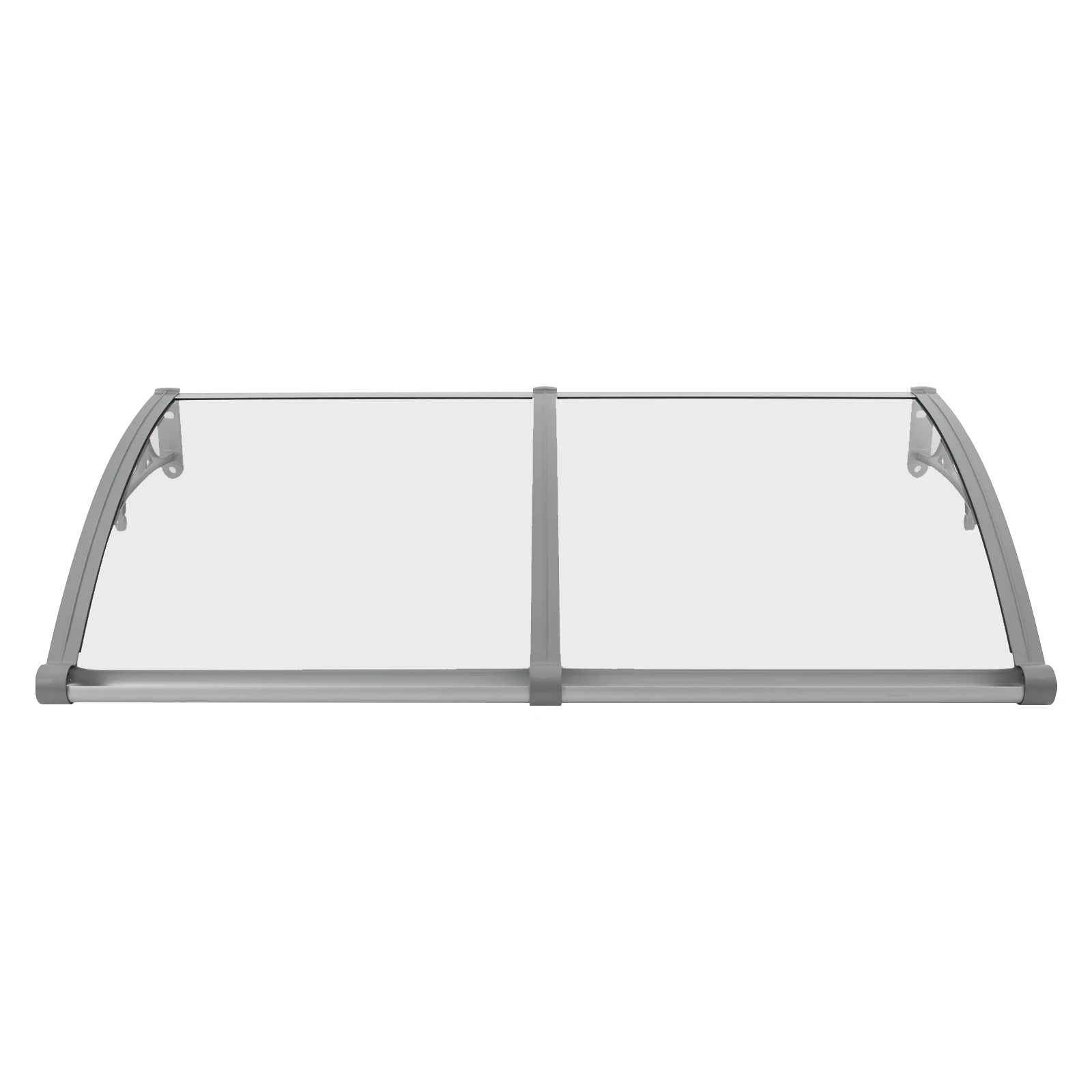 Vordach für Haustür 120 X 60 cm Transparentes Bogen-Vordach Aluminiumlegierungs-Halterung Maximallast 440,92 lbs Dach-Vordach Regenschutz – Detail 25