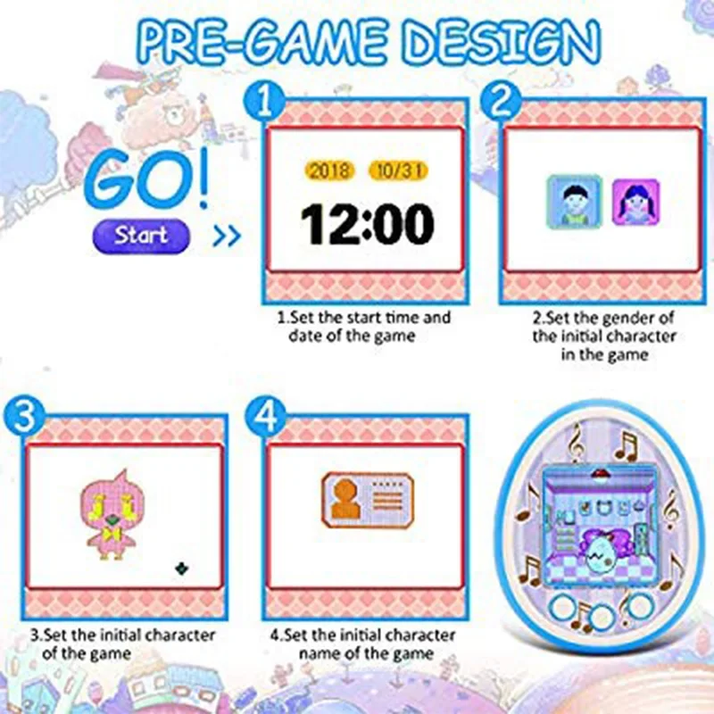 Tamagotchi-máquina de juego de red Virtual para niños, máquina electrónica para mascotas, pantalla de color HD, portátil, regalo de Navidad