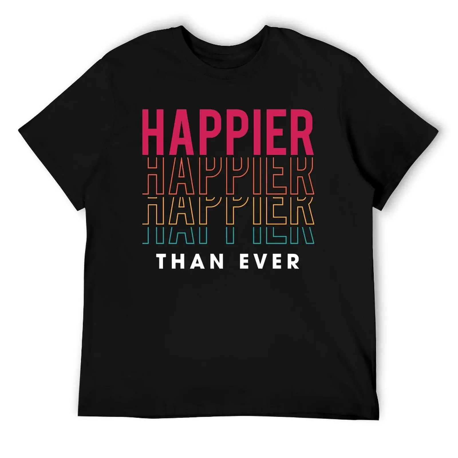 

Who Loves Music And Happier Than Ever Awesome Move T-Shirt man t shirt designer t shirts for man pack cotton T-Shirt