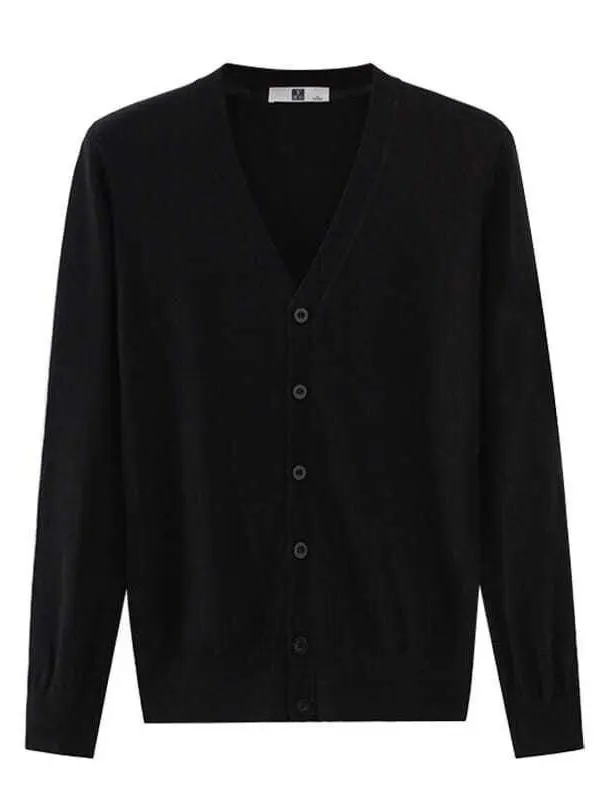 

Мужской вязаный кардиган, приталенный, повседневный, с V-образным вырезом, весенне-осенний, новый, в корейском стиле, легкая верхняя одежда