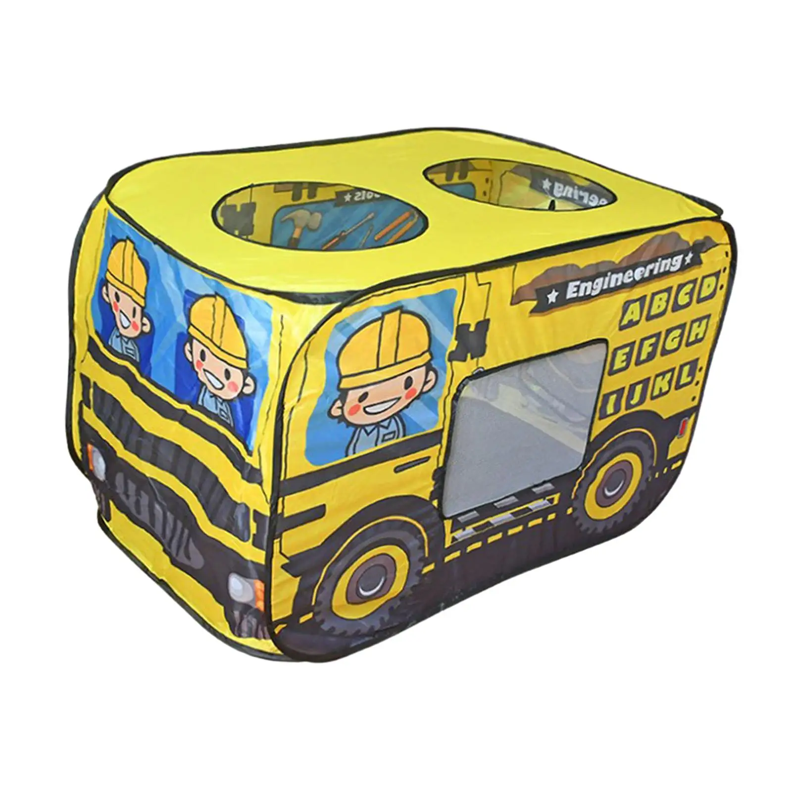 Cartoon Car Play Tent para Crianças, Jogos de castelo para crianças, Tenda divertida para interior, Quintal, Camping