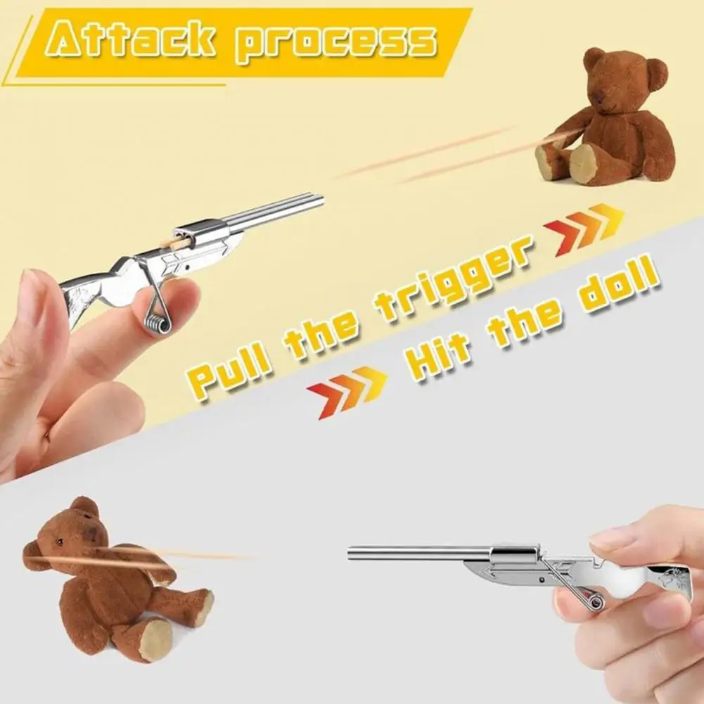 Compact Toothpick Shooter, Mini Toothpick Launcher, Modelo em miniatura para decoração desktop, colecionador Hobby, Kid