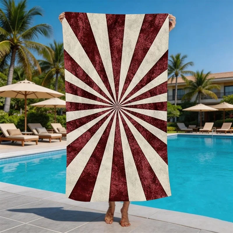 Grunge Black Yellow Diagonal Stripe Beach Towel Quick Dry Sand Free Distressed Print Towel for Swimming Pool Beach Travel Yoga