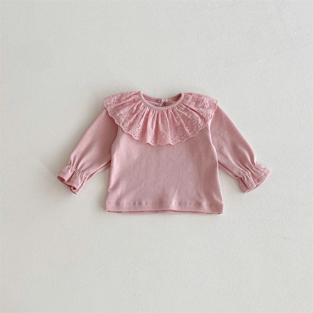0-24m Baby Mädchen Rüschen Spitze Hemd Langarm Blusen Säugling Baby Tops Kinder Shirts Kleinkind Mädchen Kleidung für Frühling Herbst – Detail 10