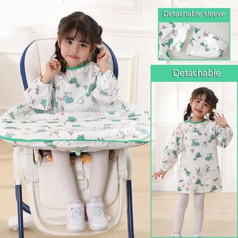 

J15U Baby Led Weaning Bi Baby High Chair Waterproof Bib Apron Adjustable Size for a Perfect Fit Suitable for Mealtime Durable