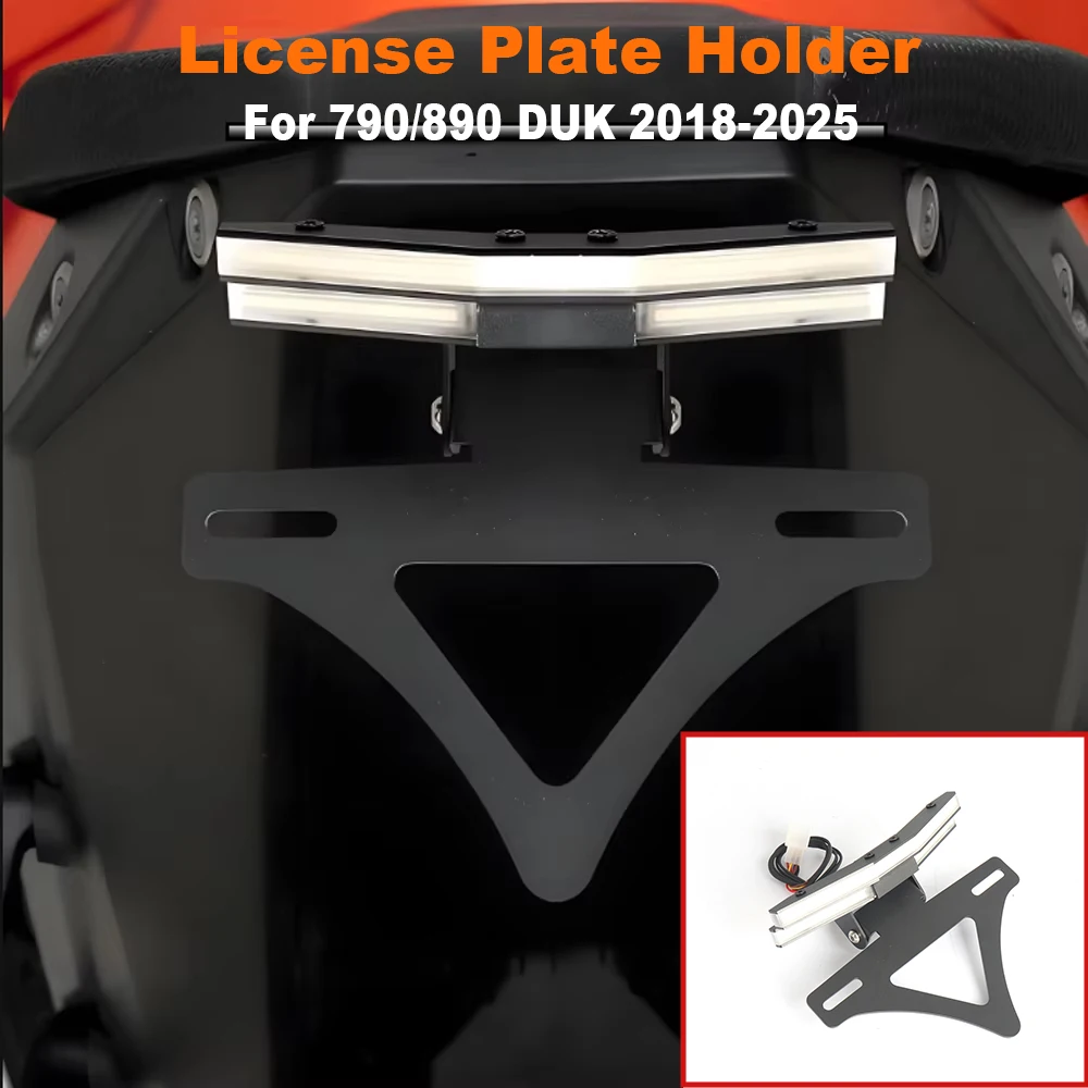 

Новые аксессуары для мотоциклов, светодиодный светильник, встроенный держатель номерного знака, крыло, задняя бабка для 790 890 DUKE 2018-2025