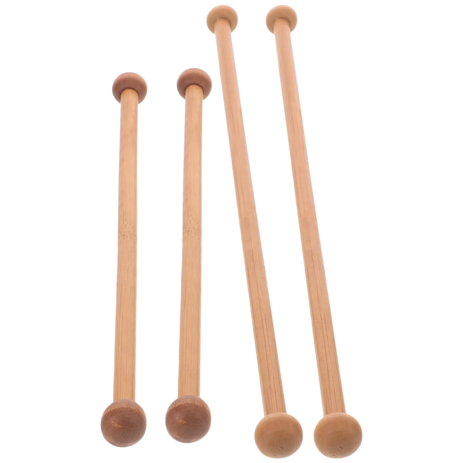 

4 Pcs Round Braided Hanging Rod Clothes Rack Ergonomic Crochet Hooks Wood Weaving Item Hanger