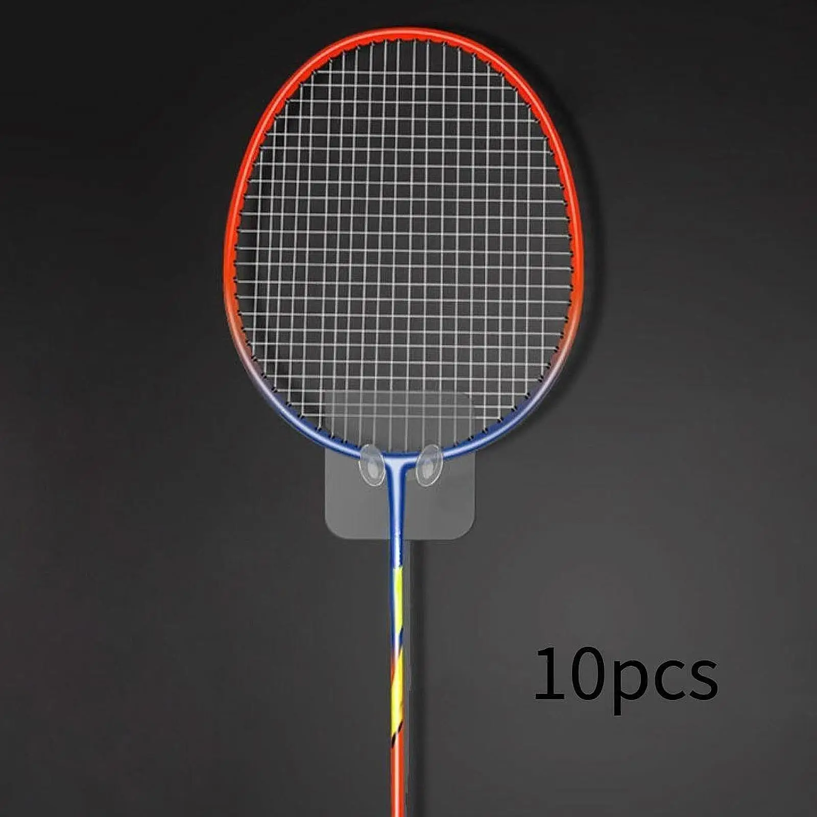 

10x Badminton Racket Hooks Practical Multifunctional Portable Racket Racks for Home Settings Living Room Garage Gym Game Room
