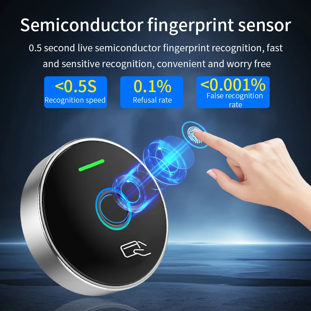 IP67 waterproof metal fingerprint controller TTLOCK APPWiFi control 13.56Mhz card supports employee attendance and access contrl