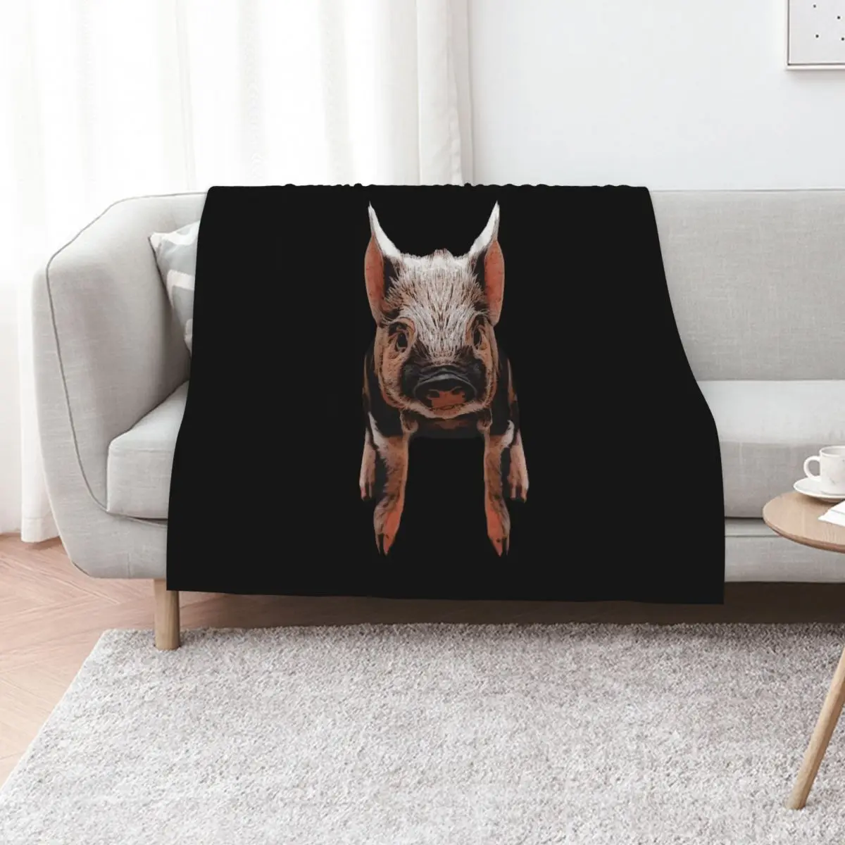 spotted piglet, baby animal motifs, cute animal outfits Throw Blanket For Baby Large Hairys Bed Blankets