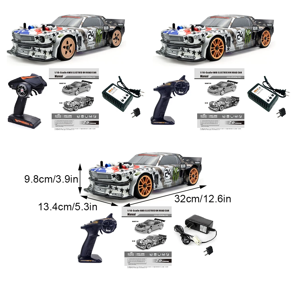 ZD Racing 1/16 EX16 RC Car 40km/h High Speed Brushless Motor 4WD RC Tourning Car On-Road Remote Control Car For Children's Gift