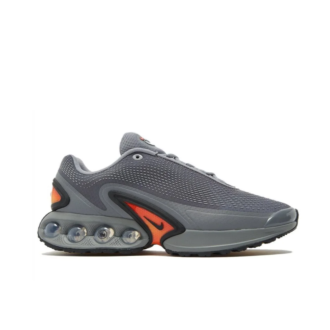 Nike Original Air Max Dn Low Men's and Women's Sneakers Trendy Fashion Casual Shoes Cushioned Comfort Sneakers Gray and Orange