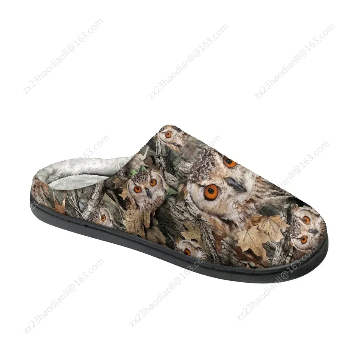 Fashion Owl Design Winter Cozy Female's Slippers Casual House Flats Cotton Slippers Drop Ship Non-slip Women Floor Shoes Zapatos