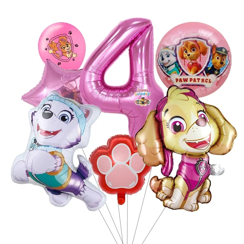 Cartoon Paw Patrol themed party decoration supplies Rescue dog aluminum foil balloon childrens Party Decoration & Supplies gift view 4