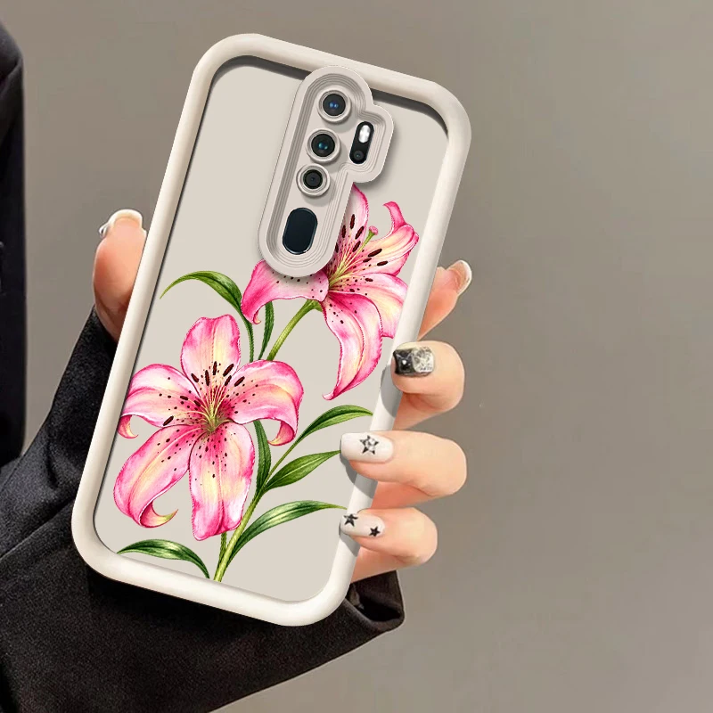 Luxury Pink Floral Pattern Case For Moto Edge 60 50 70 Pro Fusion 40 Neo Ultra G Play 2025 2026 2023 Shockproof Matte Cases Capa