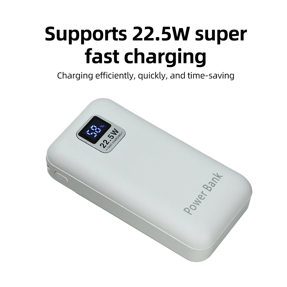 22.5W Super Fast Charge Motherboard 21700 Battery Fast Charge Power Bank Case Removable Battery Replacement Power Bank Case