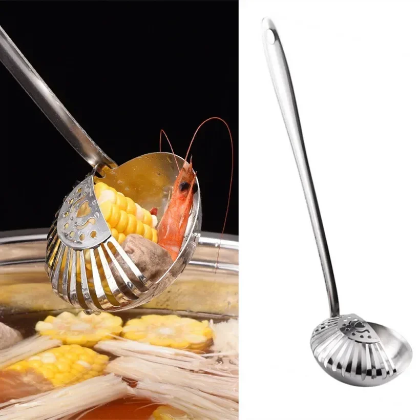 

Stainless Steel Colander Soup Spoon Hot Pot Spoon Cooking Filter Mesh Tableware Fishing Spoon 2024