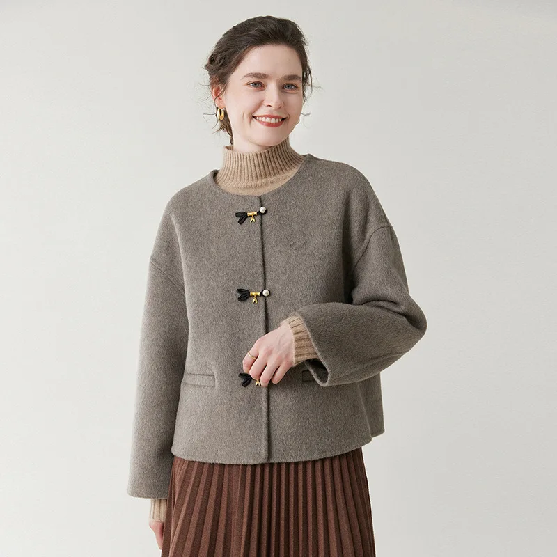 

2025 New Fashion Wool Coat Women Autumn Winter Overcoat