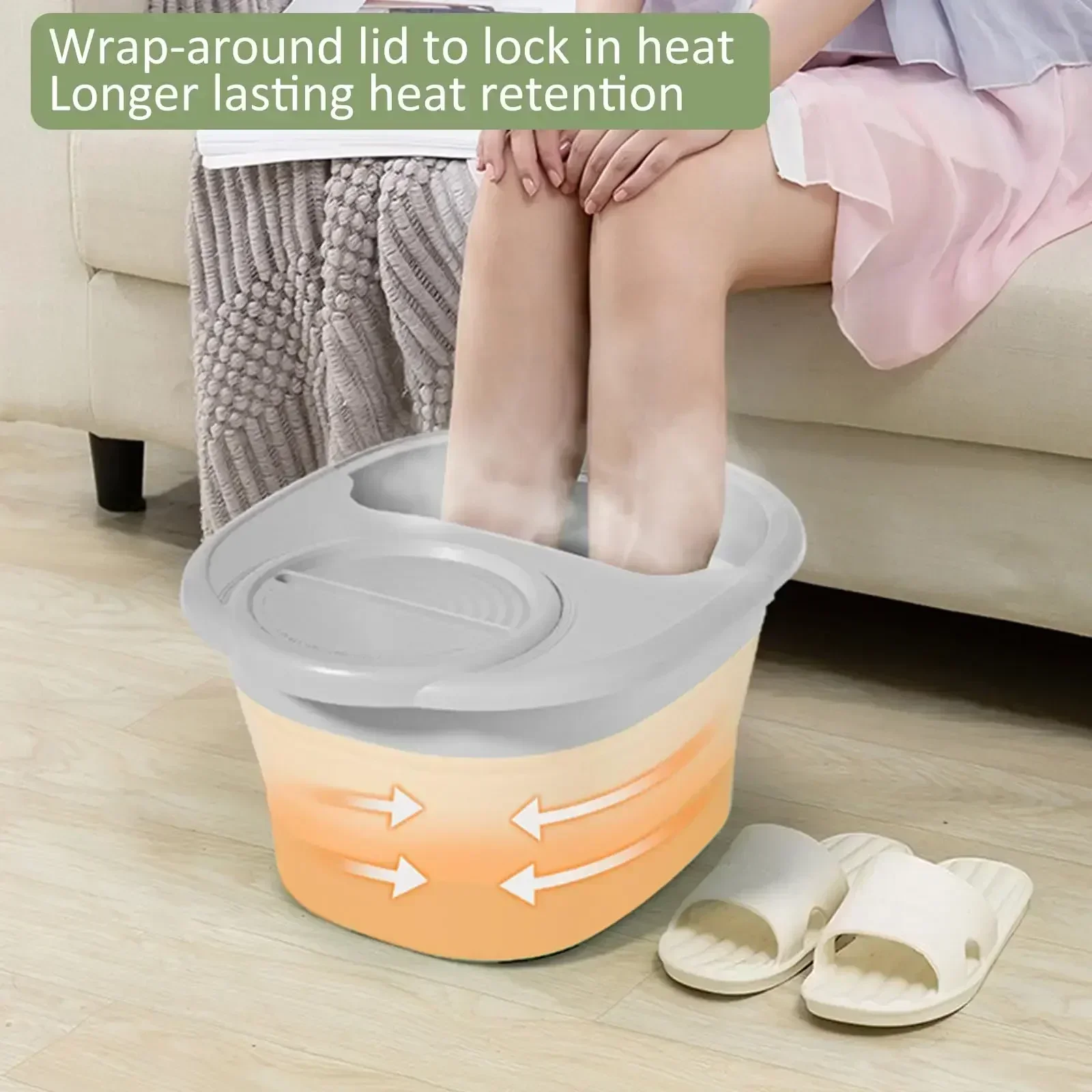 Foldable Home Foot Bath Bucket Massage Foot Wash Leisure Health Bucket Children Foot Bath Basin Portable Foot Soak Foot Tub