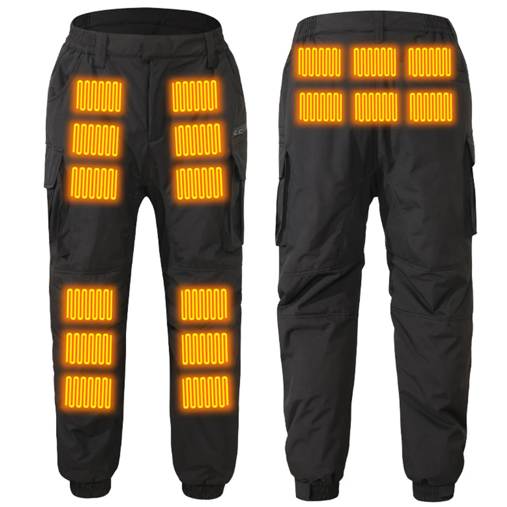 18 Heated Pants Men Women USB Electric Heating Trousers Thickened Warming Heating Leggings Camping Thermal Heated Clothes