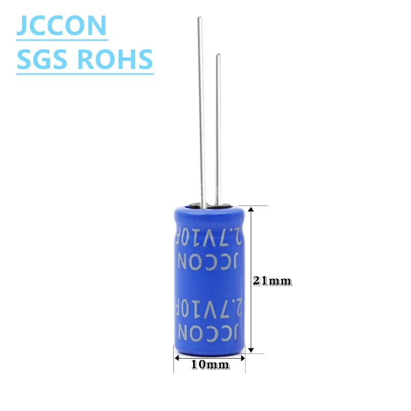 5 supercapacitors JCCON 2.7V1.0/1.5/2.0/3.3/4.0/5.0/7.0/10/15/20/30F Farah vehicle capacitor, supercapacitor recorder