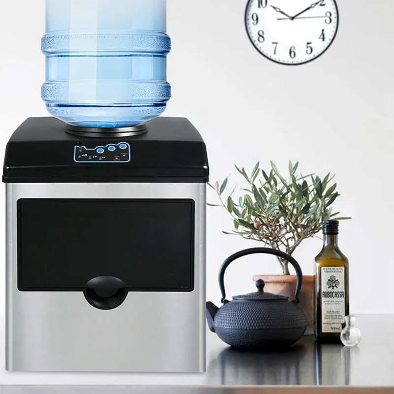 150W Ice Maker Commercial ขนาดเล็ก30กก./24H น้ำแข็งอัตโนมัติสำหรับเครื่องใช้ในครัวเรือนชาบรรจุขวด water Ice Cube เครื่อ...