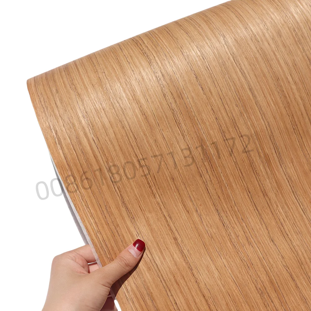 Reconstituted Engineered Teak Oak Wood Veneer, E.V., Fleece Backing, 60x250cm, 1 Piece, for Furniture & Home Decor, C/C, Q/C