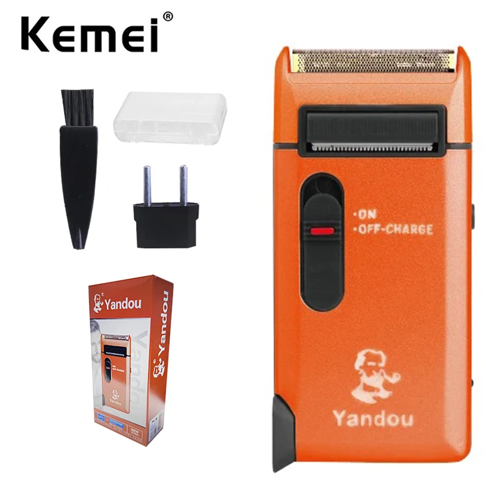 Kemei Retro Electric Razor for Men Rechargeable Mens yandou Foil Shavers Travel Electric Shavers Beard Trimmer shaving Machine