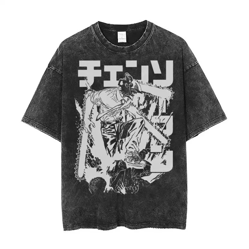 

Футболка унисекс Chainsaw Man Makima Power с принтом, в стиле Harajuku, ретро, оверсайз, повседневная, хлопковая, с коротким рукавом