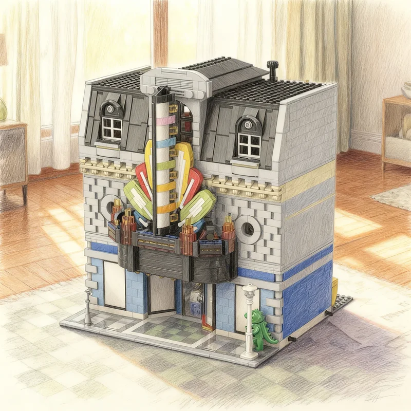 

3794 детали MOC K8002 Модульная модель кинотеатра Empire: Конструктор для творчества, коллекционный декор, подарок для детей, премиум-качество