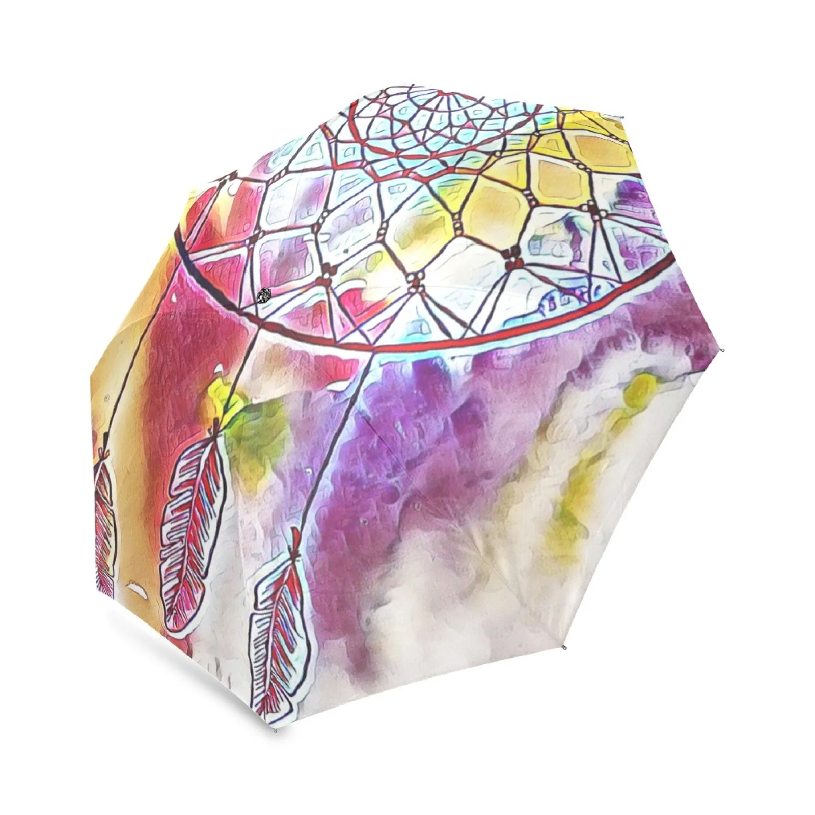 

Dreamcatcher Foldable Umbrella Tri-folded Polyester Windproof Pocket Travel Umbrella (Closed length 25cm) Rain Sun Umbrella